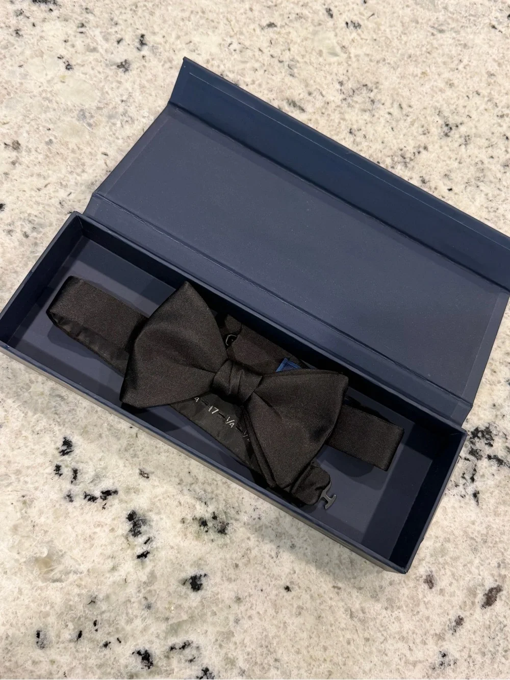 Nordstrom Customer Return . . .  David Donahue Satin Pre-Tied Bow Tie  |  Black
